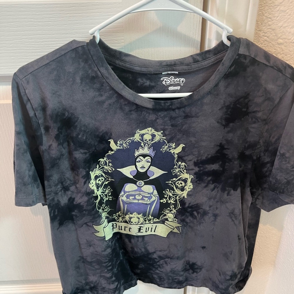 Disney Black and Gray Evil Queen Crop Top